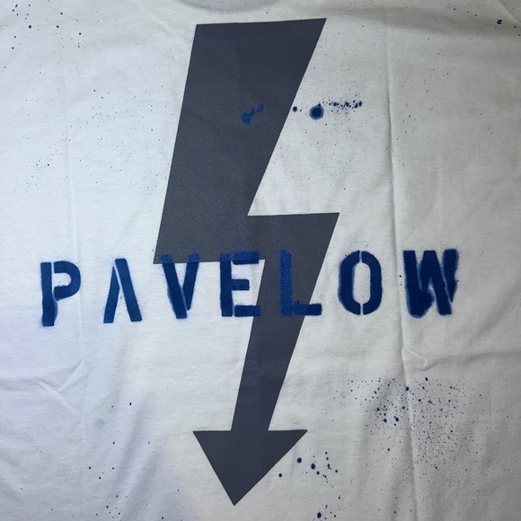 Pallette Pavelow Champion T-Shirt Mens L Lightning Bolt‎ White Essentials 18-19 - Picture 11 of 13